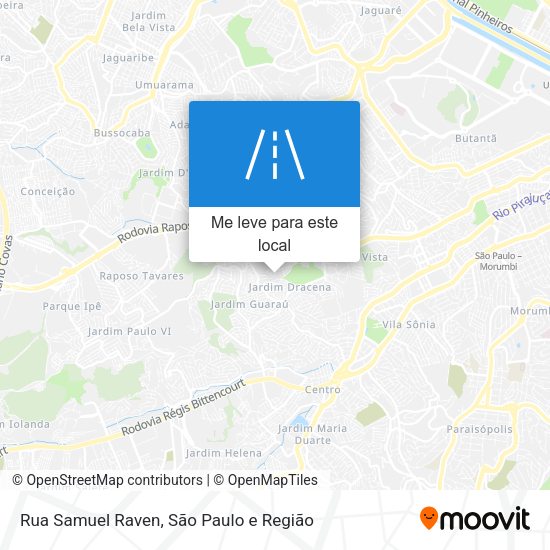Rua Samuel Raven mapa