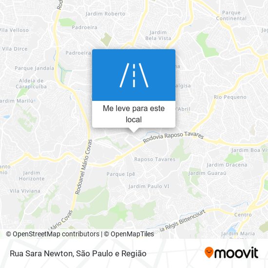 Rua Sara Newton mapa