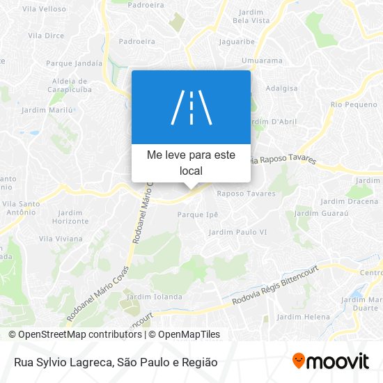 Rua Sylvio Lagreca mapa