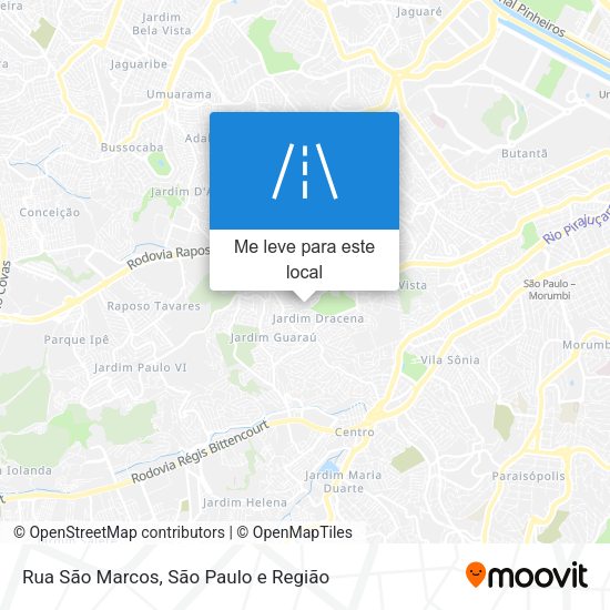 Rua São Marcos mapa