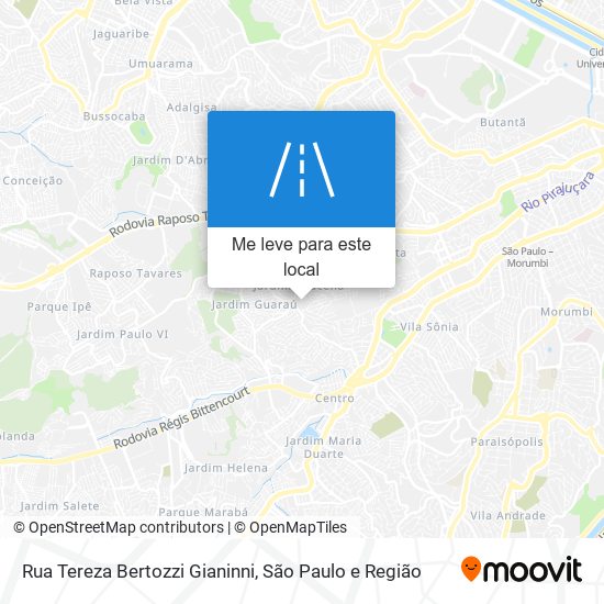 Rua Tereza Bertozzi Gianinni mapa