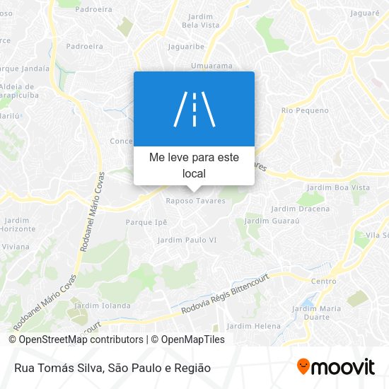 Rua Tomás Silva mapa