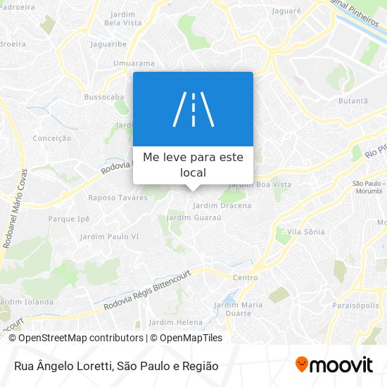 Rua Ângelo Loretti mapa