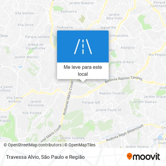 Travessa Alvio mapa