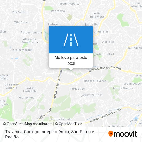 Travessa Córrego Independência mapa