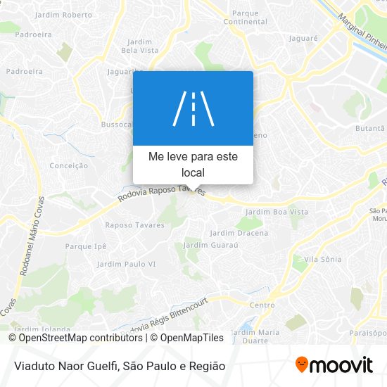 Viaduto Naor Guelfi mapa