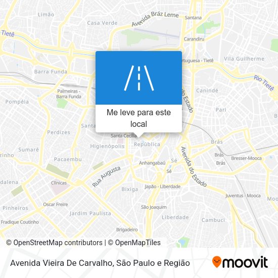 Avenida Vieira De Carvalho mapa