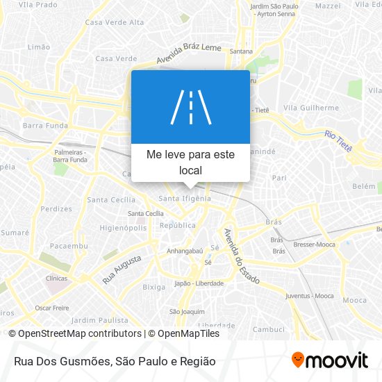 Rua Dos Gusmões mapa