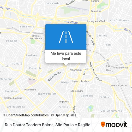 Rua Doutor Teodoro Baima mapa