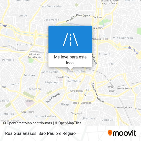 Rua Guaianases mapa