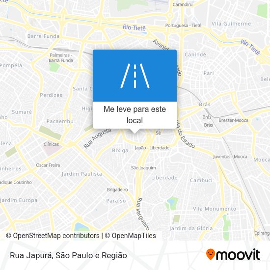Rua Japurá mapa