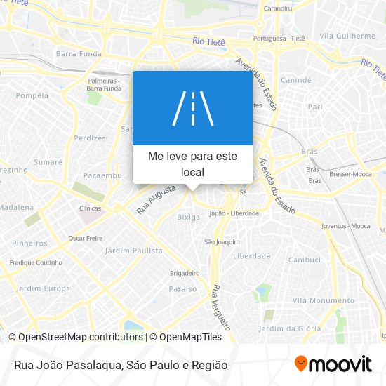 Rua João Pasalaqua mapa