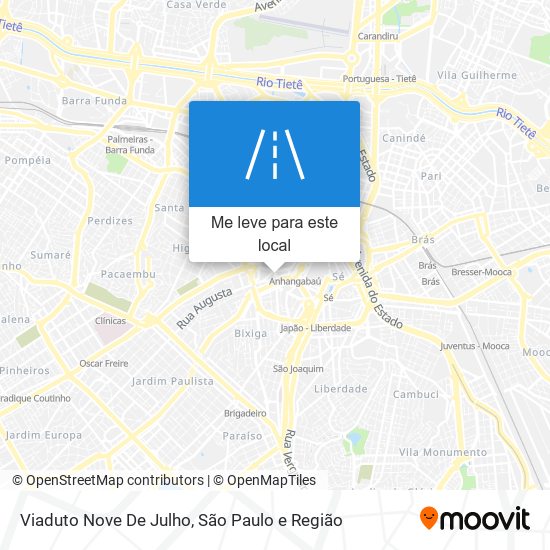 Viaduto Nove De Julho mapa