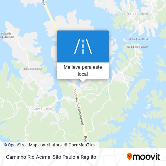 Caminho Rio Acima mapa