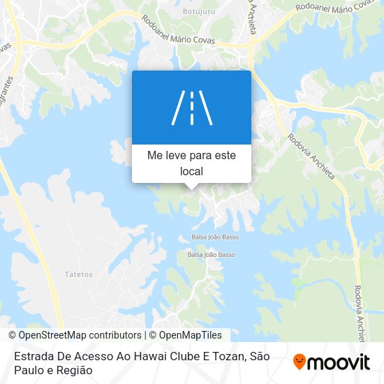 Estrada De Acesso Ao Hawai Clube E Tozan mapa