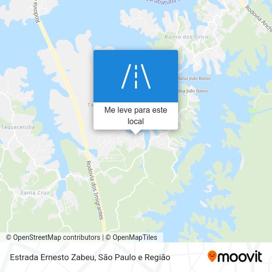 Estrada Ernesto Zabeu mapa