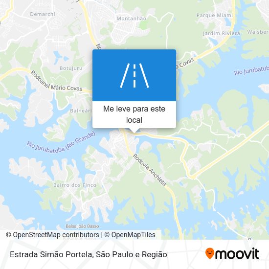Estrada Simão Portela mapa