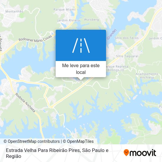 Estrada Velha Para Ribeirão Pires mapa