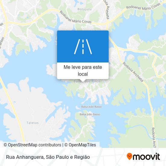 Rua Anhanguera mapa