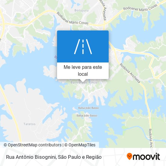 Rua Antônio Bisognini mapa