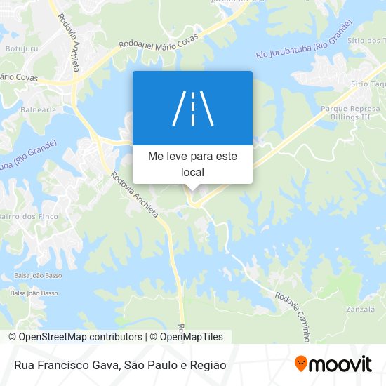 Rua Francisco Gava mapa