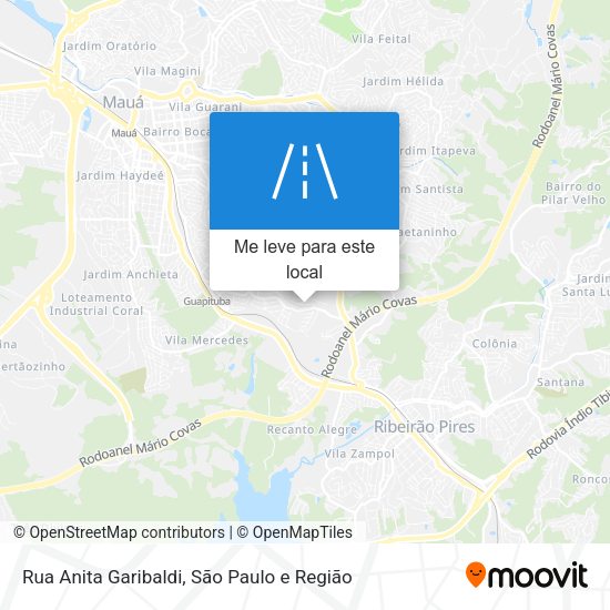 Rua Anita Garibaldi mapa