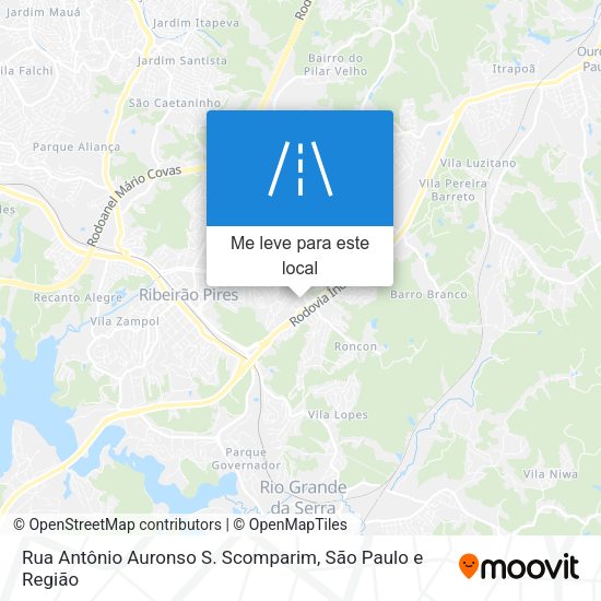 Rua Antônio Auronso S. Scomparim mapa