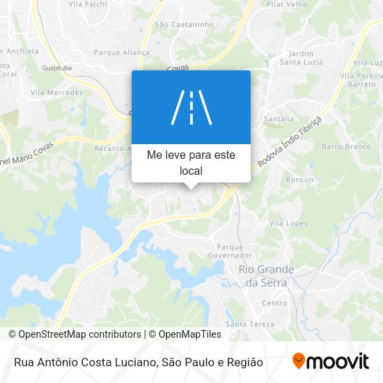 Rua Antônio Costa Luciano mapa