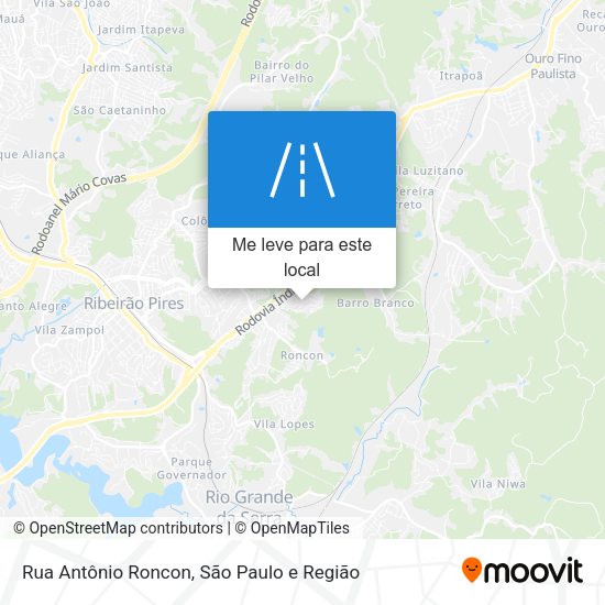 Rua Antônio Roncon mapa