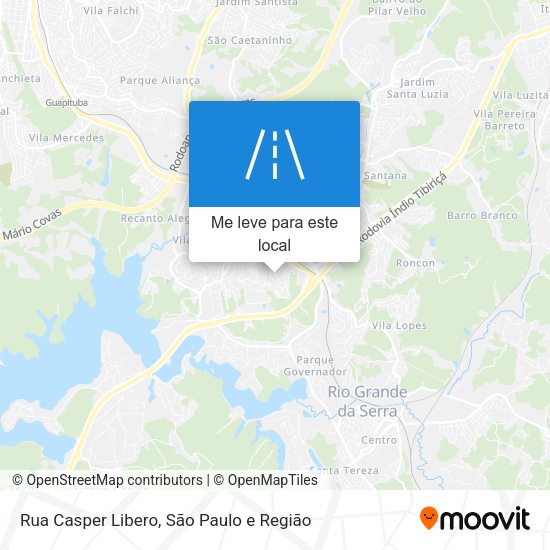 Rua Casper Libero mapa