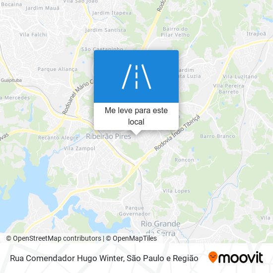 Rua Comendador Hugo Winter mapa