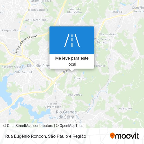 Rua Eugênio Roncon mapa