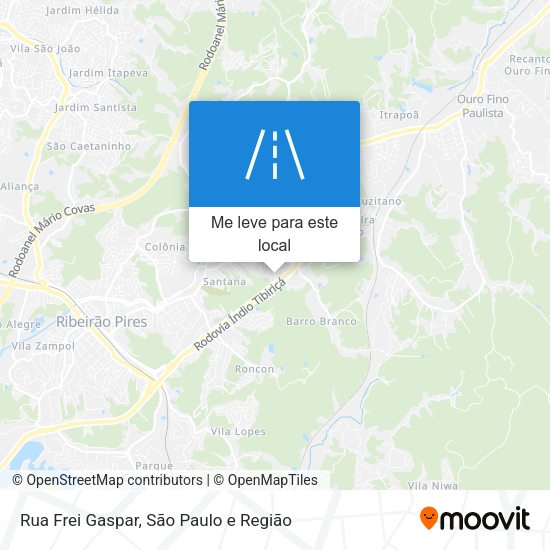Rua Frei Gaspar mapa