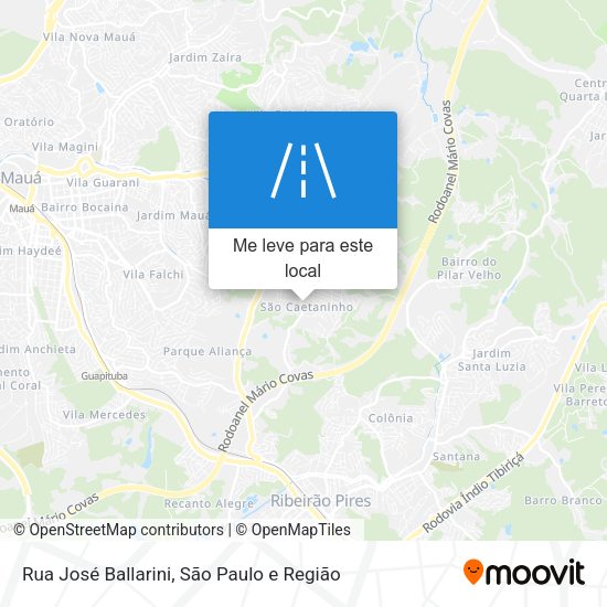 Rua José Ballarini mapa