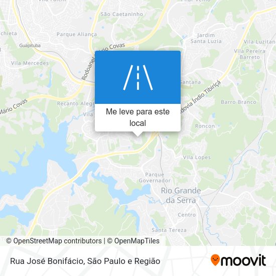 Rua José Bonifácio mapa