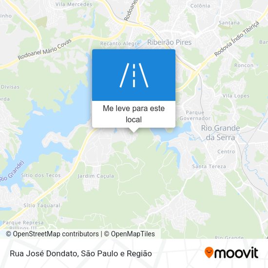 Rua José Dondato mapa