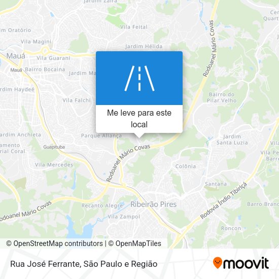 Rua José Ferrante mapa