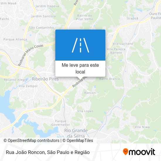 Rua João Roncon mapa