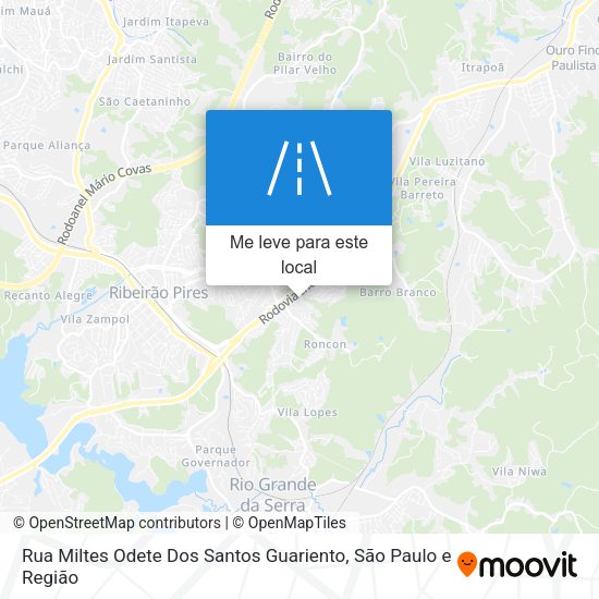 Rua Miltes Odete Dos Santos Guariento mapa