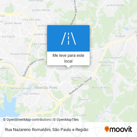 Rua Nazareno Romaldini mapa