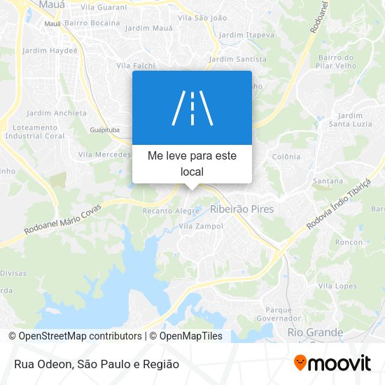 Rua Odeon mapa