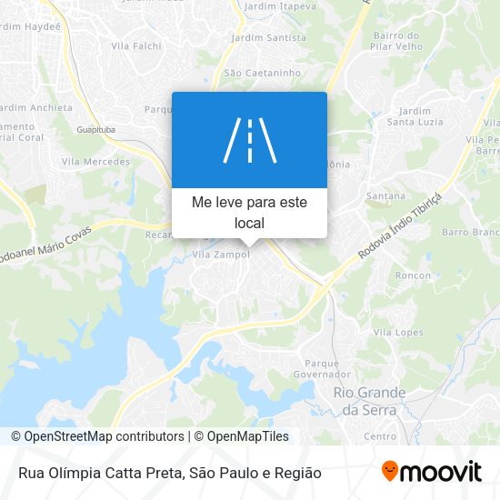 Rua Olímpia Catta Preta mapa