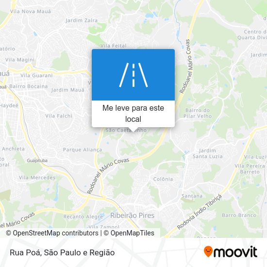 Rua Poá mapa