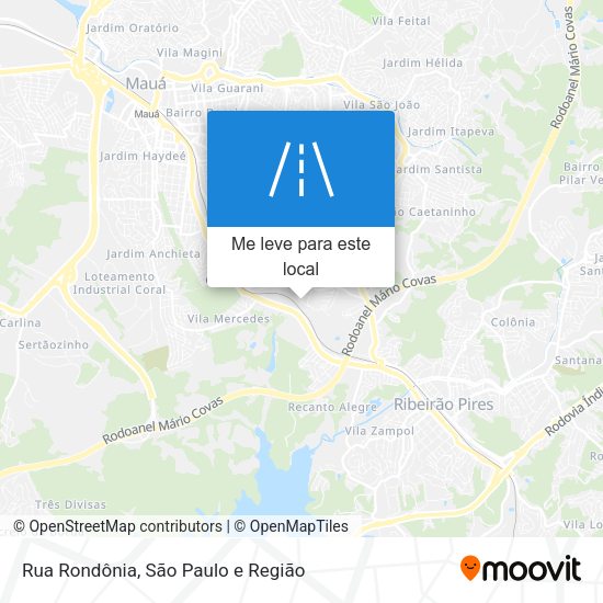 Rua Rondônia mapa