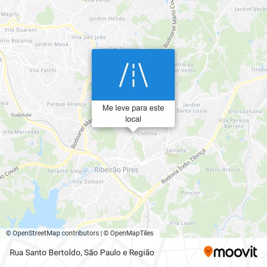 Rua Santo Bertoldo mapa