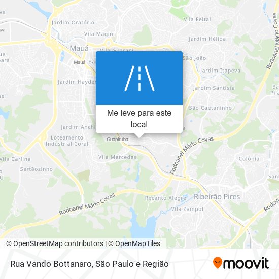 Rua Vando Bottanaro mapa