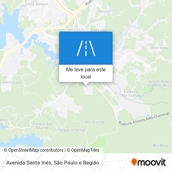 Avenida Santa Inês mapa