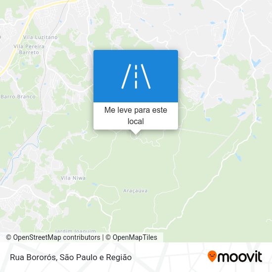 Rua Bororós mapa
