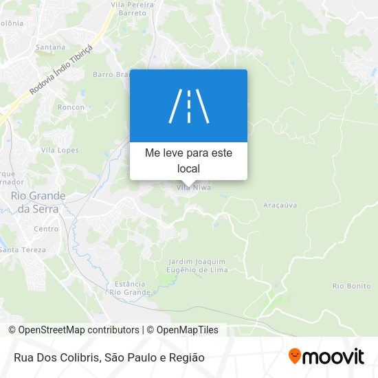 Rua Dos Colibris mapa