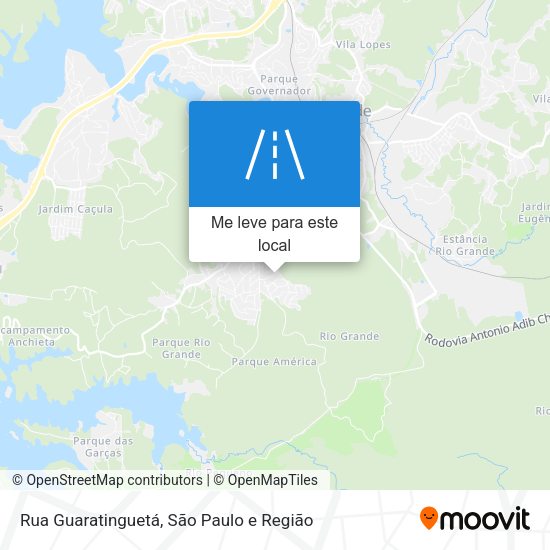 Rua Guaratinguetá mapa
